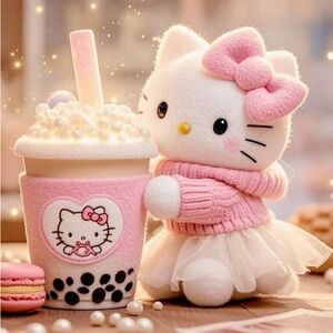 Hello Kitty Plush with Bubble Tea For my BFF Jess Only!